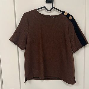 Houndstooth Pattern Blouse